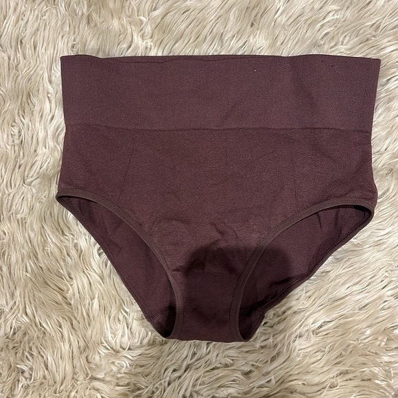 Skinny girl  chocolate brown smoothing high waisted shape wear Sz L - Picture 3 of 7